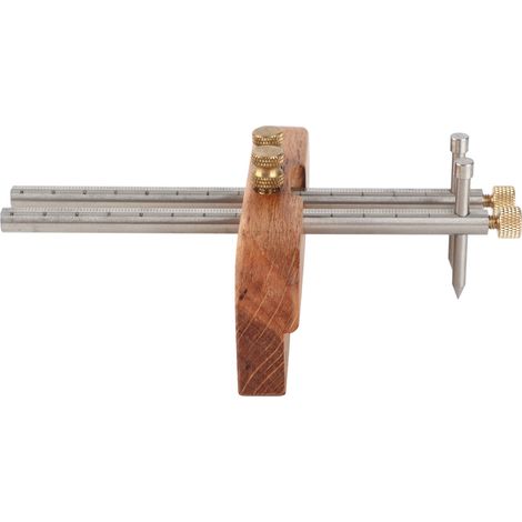 Calibre de traçage pour le travail du bois, à double tige, en acier inoxydable, pour mortaiser le métal, le bois et la céramique. (1/5)