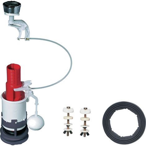 Wirquin – Mécanisme de chasse d'eau double chasse 3/6L avec bouton poussoir à câble – Installation rapide sans réglage – Économie d'eau