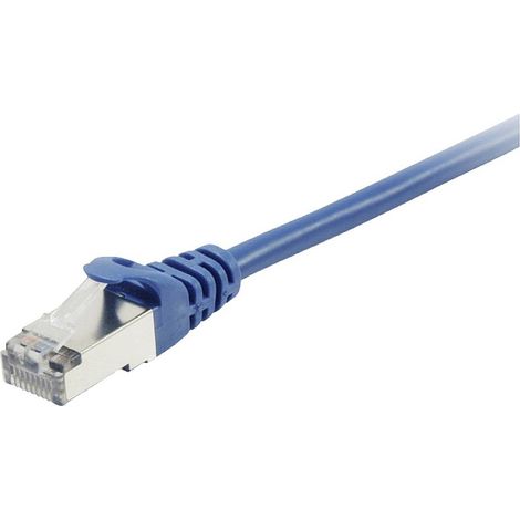 Equip 605532 RJ45 Câble réseau, câble patch CAT 6 S/FTP 3.00 m bleu contacts dorés 1 pc(s) (1/4)