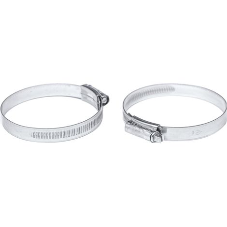 Collier de serrage pour tuyau, avec Vis sans fin, Vis hexagonale, Acier Inoxydable, 85 100mm ( Prix pour Sachet de 5 )