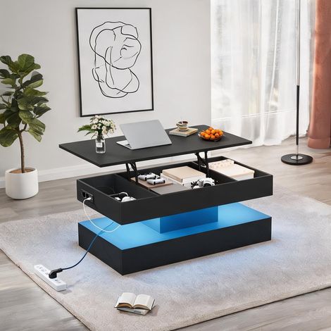 Table basse en panneau de particules 100 x 50 x 42 cm (1/5)