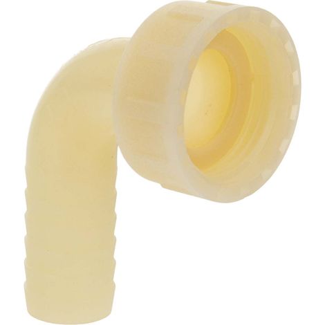 tecuro 90° Winkel-Schlauchtülle Ø 20 mm x Überwurfmutter 1 Zoll, PA (nylon 66), natur (1/5)