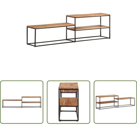 Akazienholz - TV-Schrank 180x30x50 cm Akazie Massivholz (1/5)