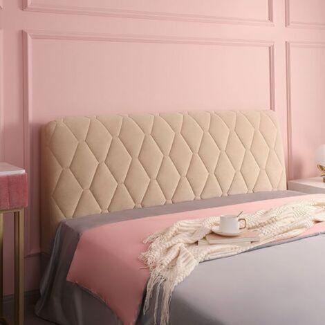 Camel,160cm Housse de Tête de Lit, Couverture de Tête de Lit Protecteur Housse Décorative Chambre à Coucher épaissi Pack Souple Anti-poussière Couvertur Stretch Housse (1/5)