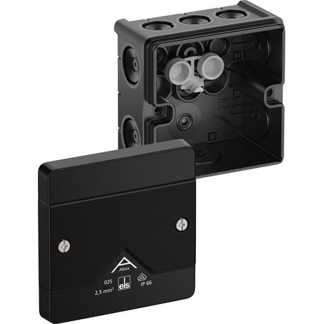 Spelsberg Abox 025-L/sw, Caja de derivación IP66, 2,5mm², libre de halógenos, 80200001