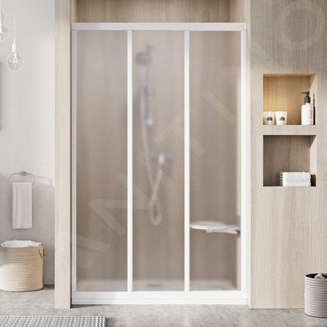 Ravak Supernova - Porte de douche Slim en trois partie ASDP3-90, 87-91 cm, blanc/verre Grape 00V701R2ZG (1/4)