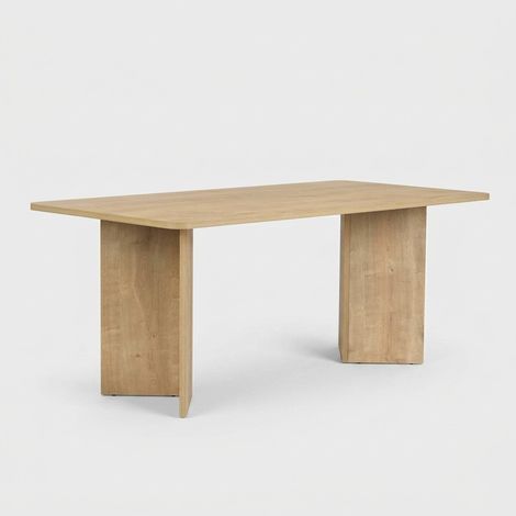 Moderner Esstisch Linza 180x90 cm aus Melamin - Eiche (1/5)