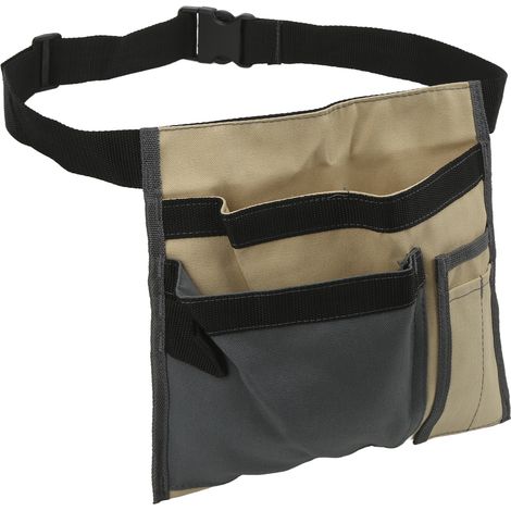 Ceinture de travail multifonction avec poches pour outils, boulons et forets - Accessoire de bricolage pratique - Couleur kaki (1/5)