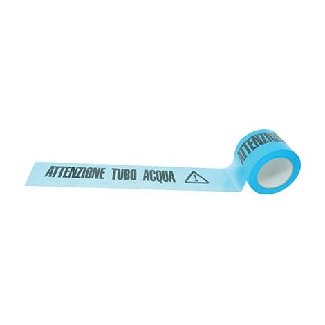 NASTRO SEGNALETICO ATTENZIONE TUBO ACQUA - H.MM 100 ML 200- 4 pezzi