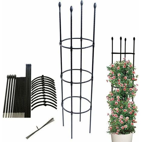 Plante Grimpante Trellis Plantes Cage, GrandeCage De Support en Métal, Plante d'escalade D'obélisque De Jardin, Colonne Rosier, Robuste Et Stable, Convient pour Jardin, Balcon Pots De Fleurs--133cm LI (1/5)