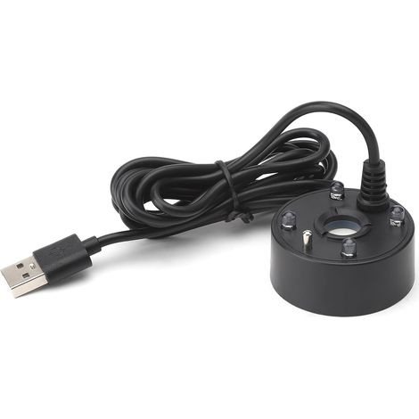 Brumisateur à Ultrasons Brumisateur Ultrason LED Atomiseur Fontaine d'étang Mini Brumisateur de Réservoir de Poissons LED USB pour Noël Fontaines étang avec Protection Contre Le Manque d'eau (1/5)