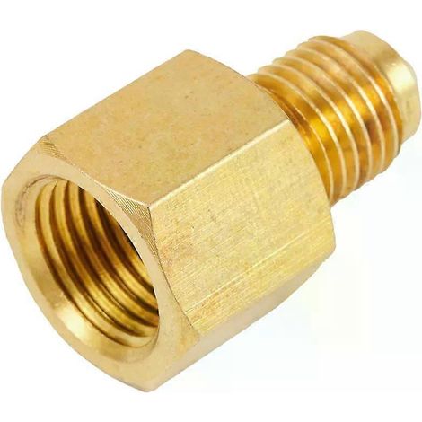 Adaptateur de régulateur d'azote 1/4 SAE AG vers G1/4 IG, réducteur de pression, tuyau de climatisation en laiton résistant à la corrosion (1/5)