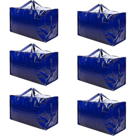 Set mit 4 großen, robusten Aufbewahrungstaschen mit Reißverschluss und Etikettenfach, ideal für Umzüge, die Aufbewahrung von Kleidung, Bettwäsche, zum Verpacken und für andere Haushaltsgegenstände. Gr (1/5)