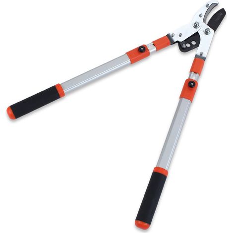 BRAVIX Coupe Branche Telescopique Robuste - 67 à 100 cm - Cisaille de Jardin Extensible pour Branches d’Arbres - Secateur Telescopique Professionnel pour Les