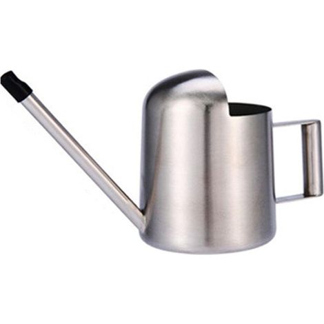 Arrosoir en acier inoxydable brossé épais 11 oz/300 ml mini arrosoir à long bec pour bonsaï fleurs plantes dans le jardin, la maison, le bureau, la terrasse (1/5)