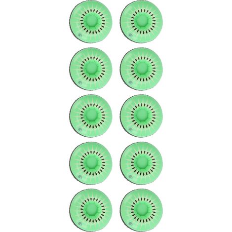 Lot de 10 porte-gobelets gonflables réutilisables en forme de kiwi pour fête à la piscine (1/5)