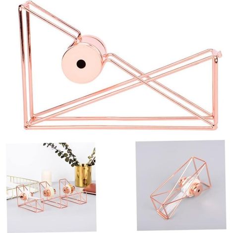 JSSEVN - Tape dispenser, wrought iron tape cutter, attractive metal desktop tape holder, mini dispenser (1/3)