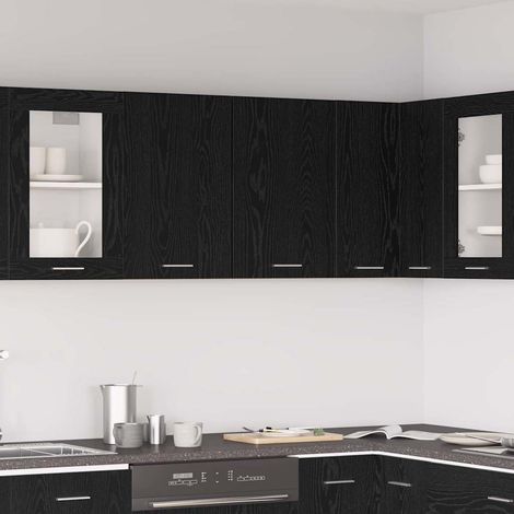 Hanging Cabinet Riga Black oak 80 x 31 x 60 cm Engineered Wood vidaXL (1/5)