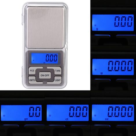 Balance de poche numérique portable de haute précision (0,01 g), rétroéclairée, 100 g (1/5)