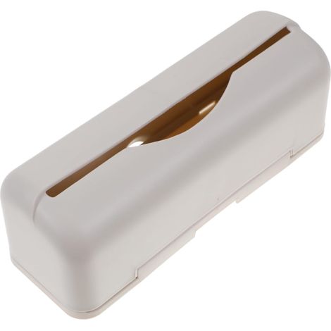 Distributeur Mural Sacs Poubelle - 1 Unité - Plastique Compact - Dispensateur Rouleaux - Cuisine et Rangement - 18x6,5x6 cm (1/5)