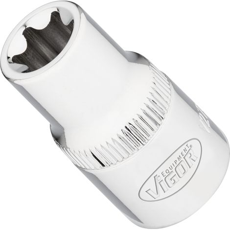 VIGOR Steckschlüsseleinsatz, 1/2 (12,5 mm) Vierkant hohl, Außen TORX Profil, SW E14 (1/2)