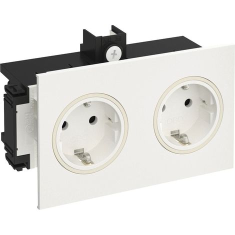 OBO Bettermann Enchufe SIGNA IN 2 veces RAL9010 140x82x71 blanco puro RAL 9010, 6121014