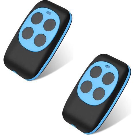 Mando a distancia universal para puertas de garaje, código fijo, inalámbrico, compatible con 4 botones, copia de llave para puertas de garaje y coches (2 unidades) (1/3)
