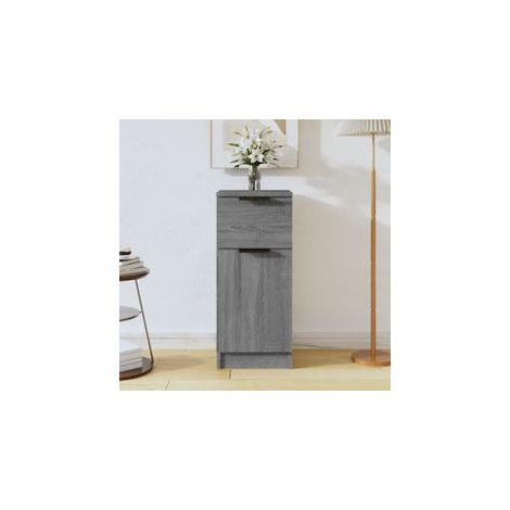 Buffet Sonoma gris 30x30x70 Bois d'ingénierie (1/5)