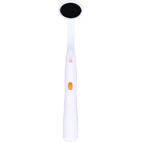 Miroir dentaire LED orange anti-buée en plastique pour examen buccal, outil d'hygiène dentaire professionnel (1/5)