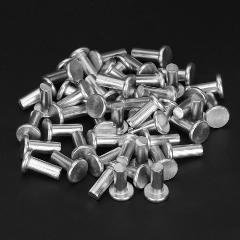 100 Stück GB867 M4 Flachkopf-Aluminiumnieten, Flachkopf-Blindnieten (M416) (1/5)