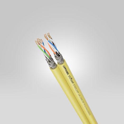 Lapp 10 Meter 2170981 ETHERLINE LAN Kabel 1000 Cat.7A 2x(4x2x23AWG) Duplex I 1000 MHz I LABS-frei I EMV Abschirmung I Verlege Kabel halogenfrei I Netzwerkkabel Twin Datenkabel I Netzwerk Verkabelung