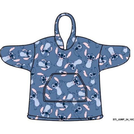 Sweat en Polaire 3-6 ans - Stitch Fond Bleu (1/3)