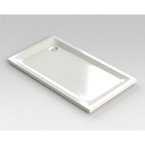 Nemo Spring Horus receveur de douche acrylique 140x80x4.5cm évacuation D90 blanc sans jeu de pieds épaisseur 4 mm