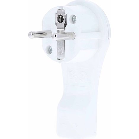 Schutzkontaktstecker Flachstecker weiß Leitungen bis 1,5mm² IP20 (1/2)