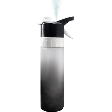 Sport-Trinkflasche mit Zerstäuber, aus BPA-freiem Kunststoff, auslaufsicher, ideal zum Laufen, Fitness und Radfahren. (1/4)