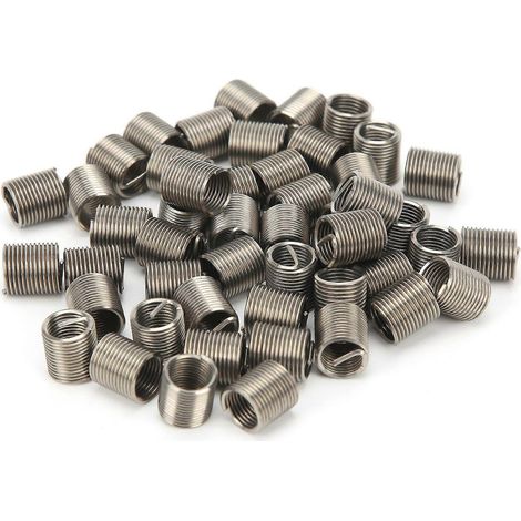 50 inserts filetés, outil de réparation d'écrous réducteurs, acier inoxydable, M8x1x2D