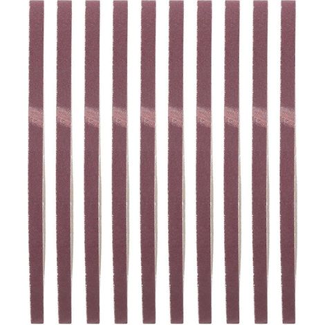 10 Stück Schleifband Aluminiumoxid Schleifpapier Schleifband 533 x 9 mm (180)
