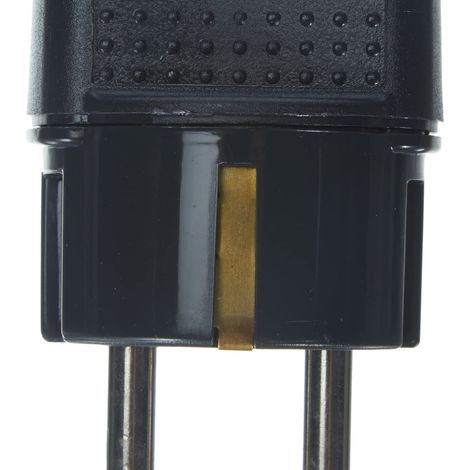 Bticino S3625G Adattatore con Spina Tedesca e Presa Bipasso Nero