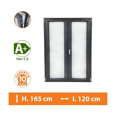 Fenêtre 2 Vantaux Gris - H.165 x l.120 cm (1/5)