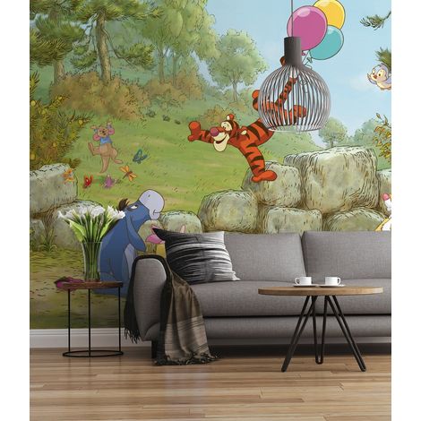 SUNNY Decor – Fotomurale "Winnie Pooh Balloo Ning, 1 pz, multicolore, sd460
