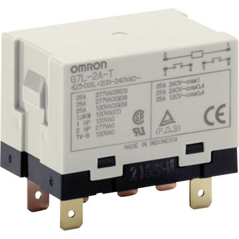 Omron G7L-2A-T 24 VAC Relè ad innesto 24 V/AC 25 A 2 NA 1 pz. (1/3)
