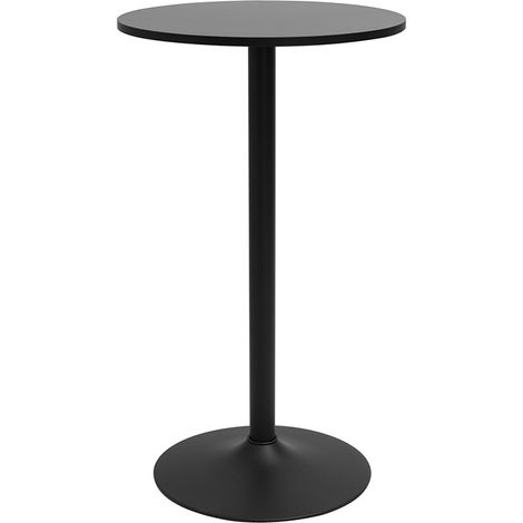 Tavolo alto design rotondo nero D60 cm CALISTA