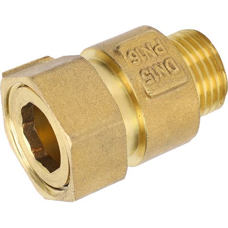 Clapet Anti-Retour Laiton 1 Voie Prévention Refoulement Fileté Outil Compteur d'Eau DN15x20 Débit Lent