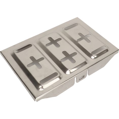 Batteriehalterung 193 x 285 mm aus Edelstahl, robust und zuverlässig, mit Befestigungsschrauben, universell für Autos.