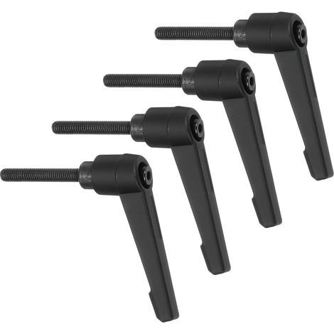 4Pcs - Poignée de serrage - Boulon rotatif - Filetage mâle M5 - Mécanisme à dégagement rapide - Pour machines-outils et équipements industriels - Noir - 32mm (1/5)
