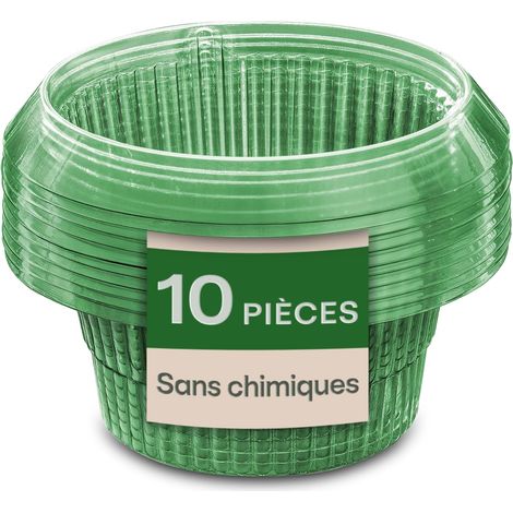 Collet Anti Limaces - 10 pièces Barrière à Limaces Réutilisables - Résistant Aux Intempéries Durable - pour Laitues, Légumes Et Fleurs - Empilable (1/5)