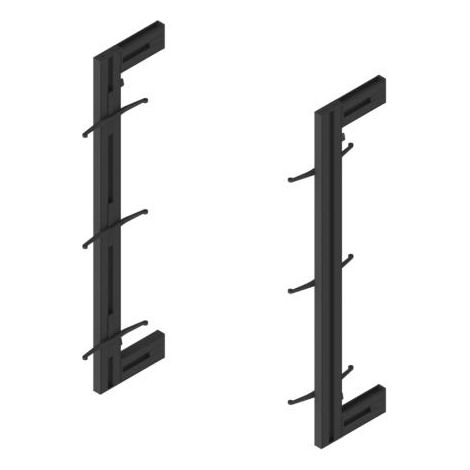 Emuca Set aus Zero modulares Rahmen set mit Wandbefestigung, Aluminium und Zamak, Tiefschwarz lackiert texturiert (1/5)