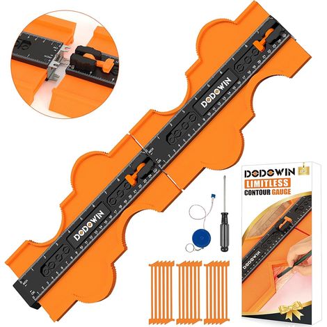 Jauge de Contour à Connexion Illimitée 50 cm, Copieur de Forme Profil Extensible pour Formes Irrégulières, Grands Contours, Parquet, Carrelage, Bricolage, Idée Cadeau Homme, Cadeaux Papa (1/5)