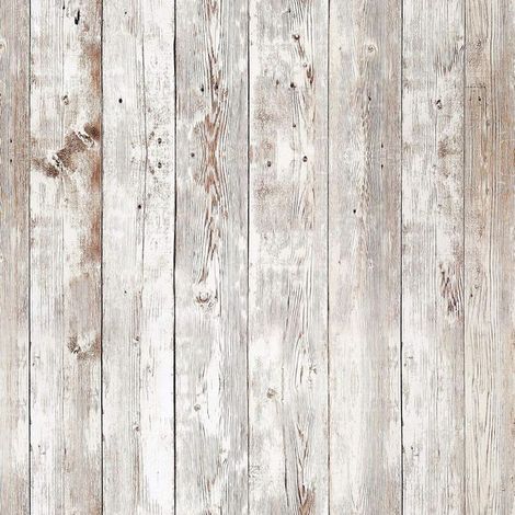 Papier Peint Bois Vieilli 45Cm7M Lambris Pvc Mural Salle De Bain Chambre Exterieur Vinyl Adhésif Meuble Cuisine Revetement [BI45] (1/5)