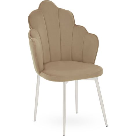 Premier Housewares Tian Mink Velvet Dining Chair (1/5)